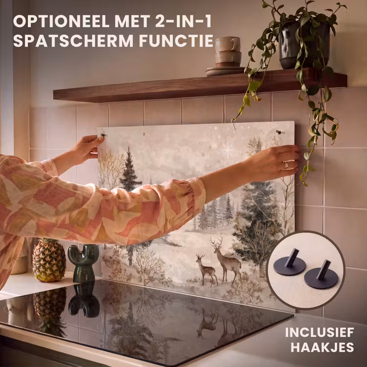 Inductie beschermer - Bos - Herten - Winter - Sneeuw — 10