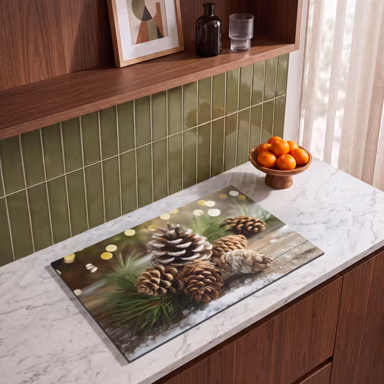 Inductie beschermer - Dennenappels - Kerstsfeer - Bruin - Groen — 8