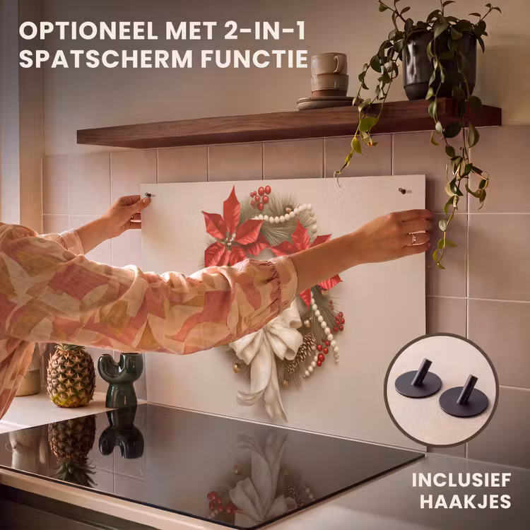 Inductie beschermer - Deurkrans - Strik - Kerst - Rood - Groen — 10