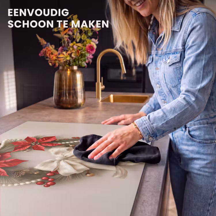 Inductie beschermer - Deurkrans - Strik - Kerst - Rood - Groen — 6