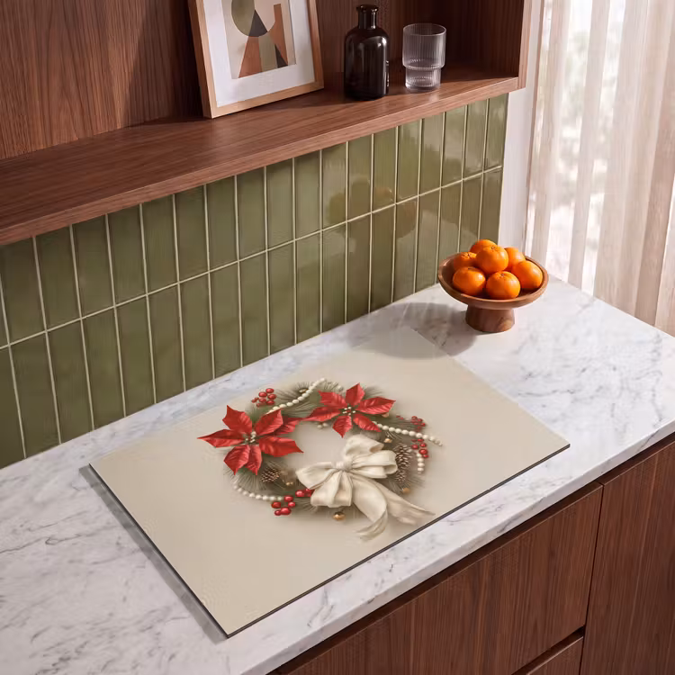 Inductie beschermer - Deurkrans - Strik - Kerst - Rood - Groen — 8