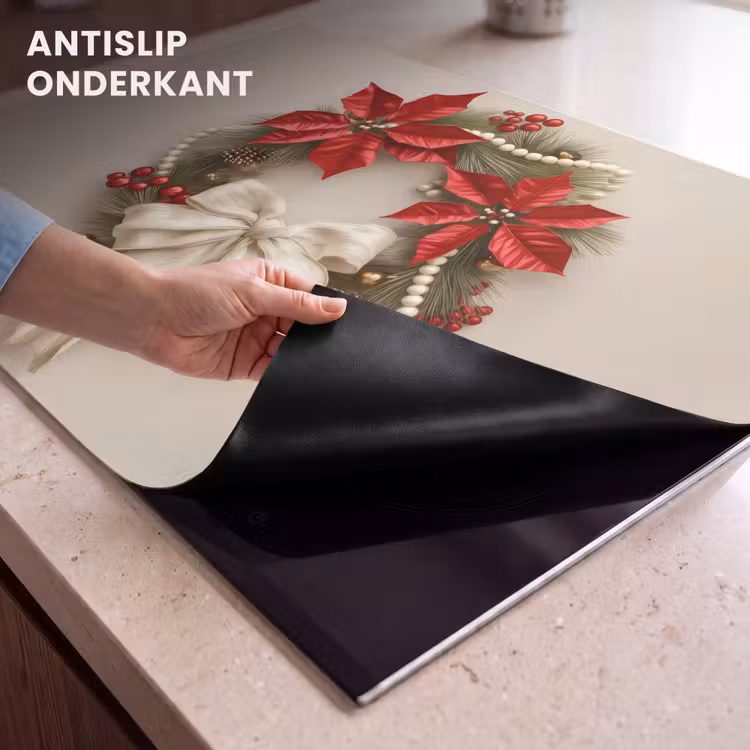 Inductie beschermer - Deurkrans - Strik - Kerst - Rood - Groen — 9