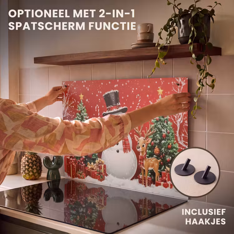 Inductie beschermer - Feestvreugde - Winterbos - Kleurrijk — 10