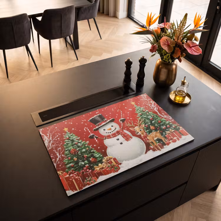 Inductie beschermer - Feestvreugde - Winterbos - Kleurrijk — 5
