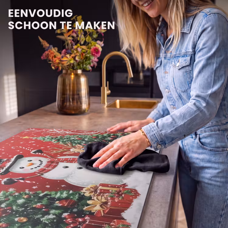 Inductie beschermer - Feestvreugde - Winterbos - Kleurrijk — 6