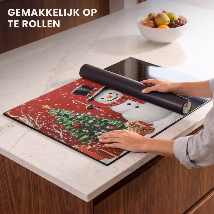 Inductie beschermer - Feestvreugde - Winterbos - Kleurrijk — 7