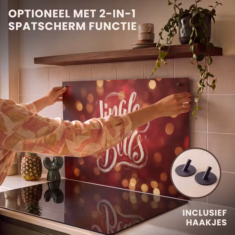 Inductie beschermer - Jingle - Bells - Kerst - Rood — 10