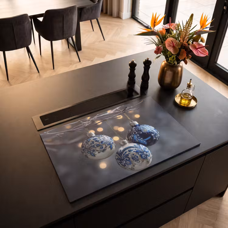 Inductie beschermer - Kerstbal - Versierd - Blauw — 5