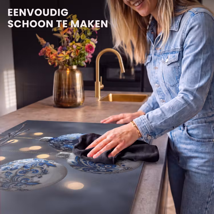 Inductie beschermer - Kerstbal - Versierd - Blauw — 6