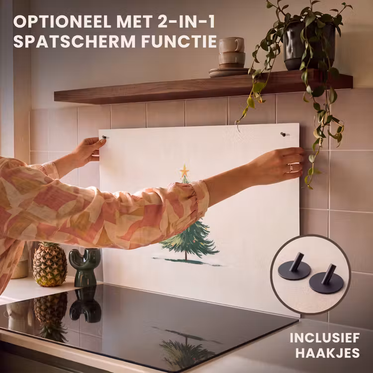 Inductie beschermer - Kerstboom - Illustratie - Ster - Sneeuw — 10