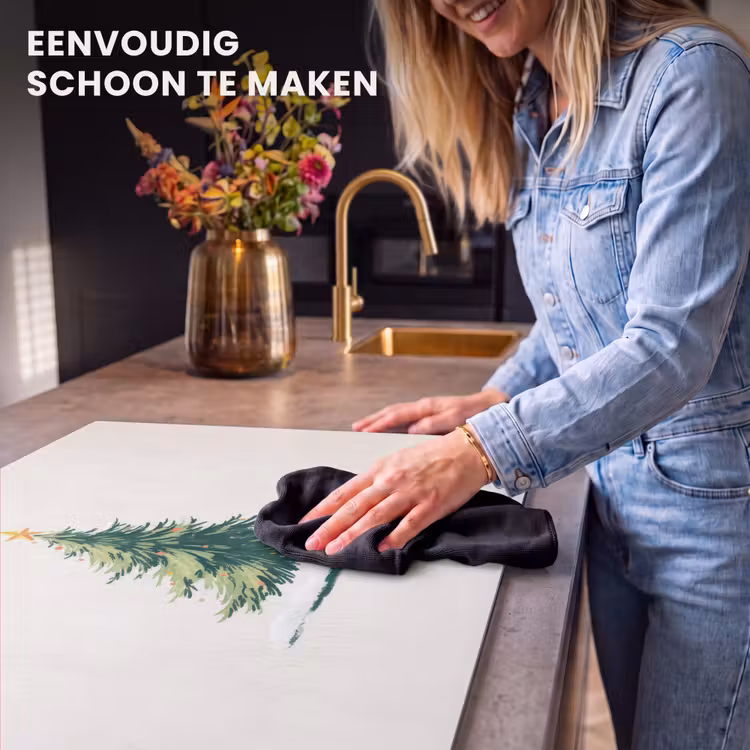 Inductie beschermer - Kerstboom - Illustratie - Ster - Sneeuw — 6