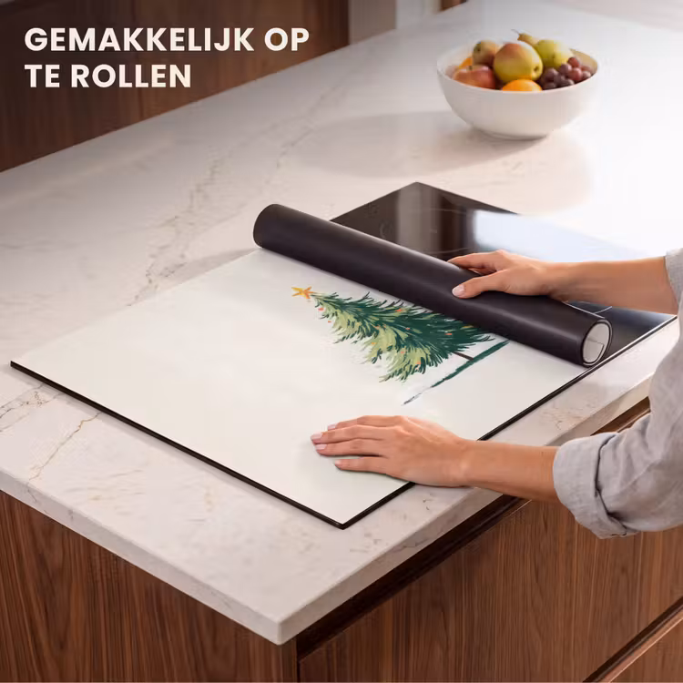Inductie beschermer - Kerstboom - Illustratie - Ster - Sneeuw — 7