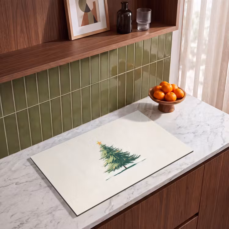 Inductie beschermer - Kerstboom - Illustratie - Ster - Sneeuw — 8