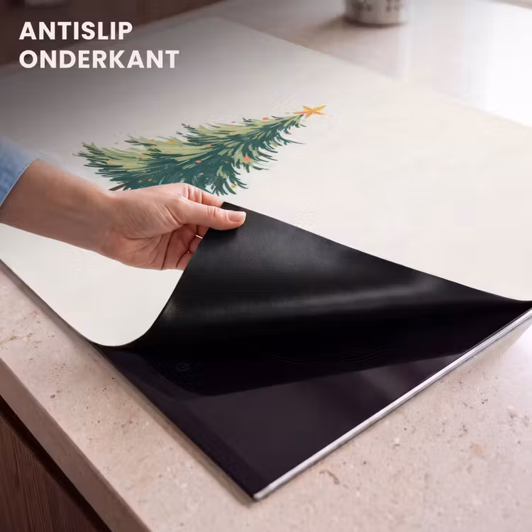 Inductie beschermer - Kerstboom - Illustratie - Ster - Sneeuw — 9