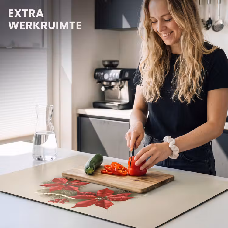 Inductie beschermer - Deurkrans - Strik - Kerst - Rood - Groen — 4