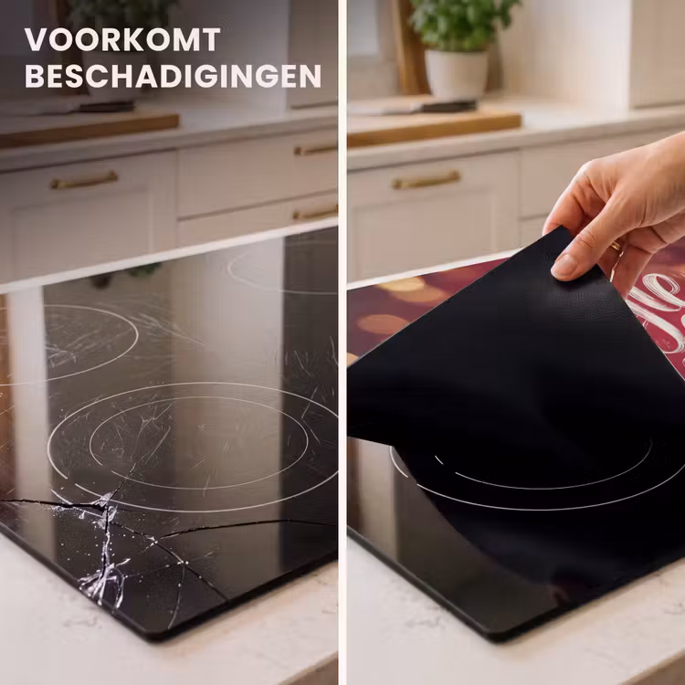 Inductie beschermer - Jingle - Bells - Kerst - Rood — 3