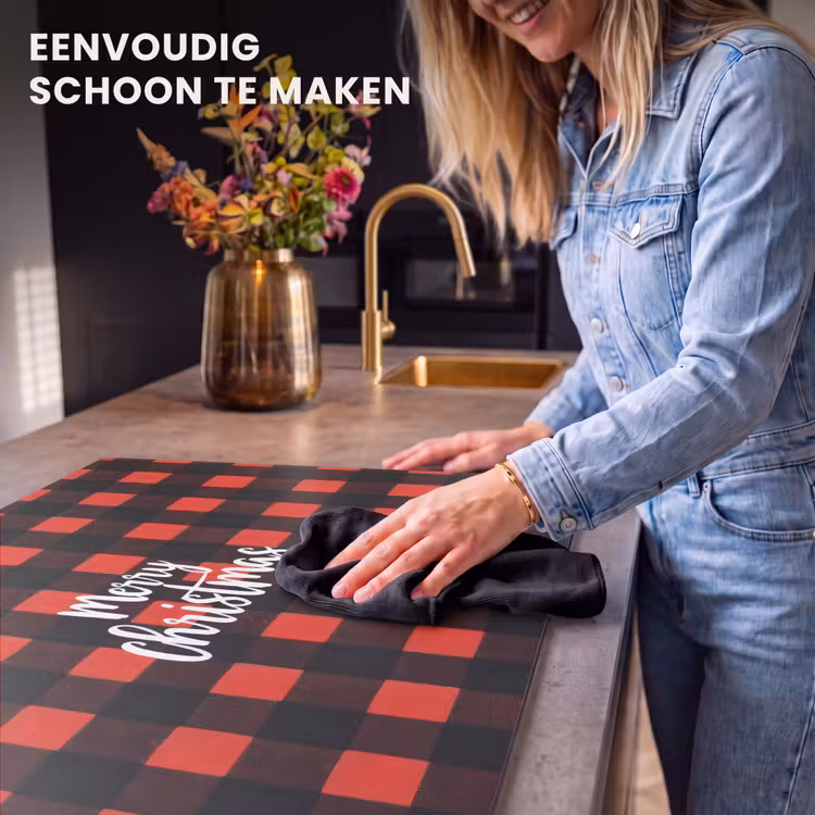 Inductie beschermer - Geruit - Rood - Tekst - Christmas — 6