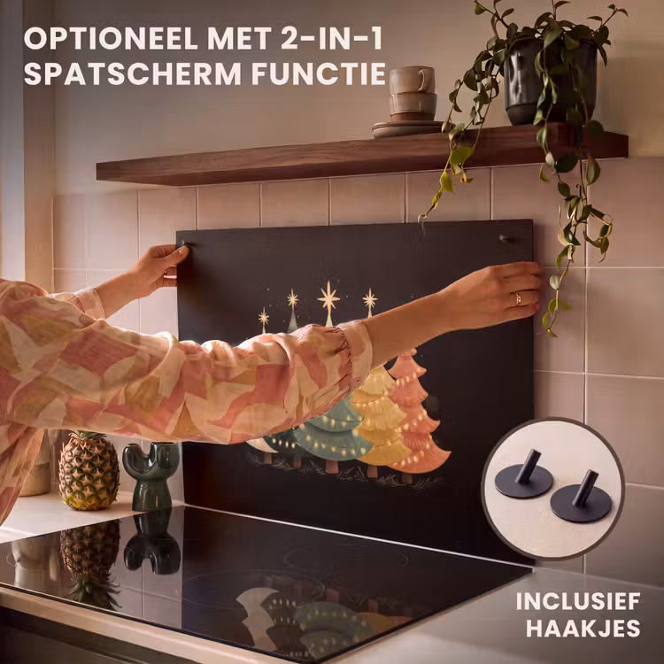 Inductie beschermer - Kerstbomen - Kleurrijk - Lichtjes - Ster — 10