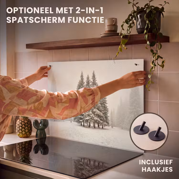Inductie beschermer - Bomen - Sneeuw - Wit — 10