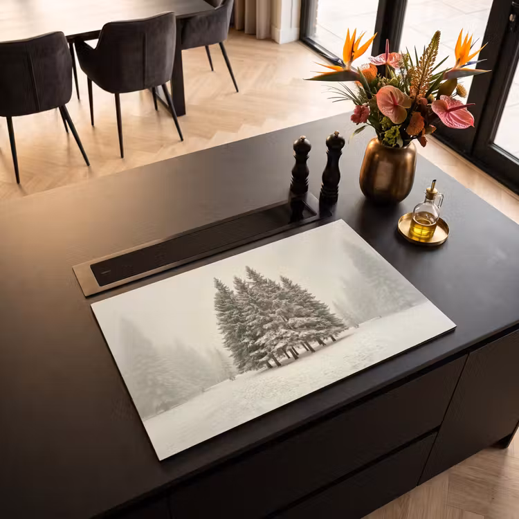 Inductie beschermer - Bomen - Sneeuw - Wit — 5