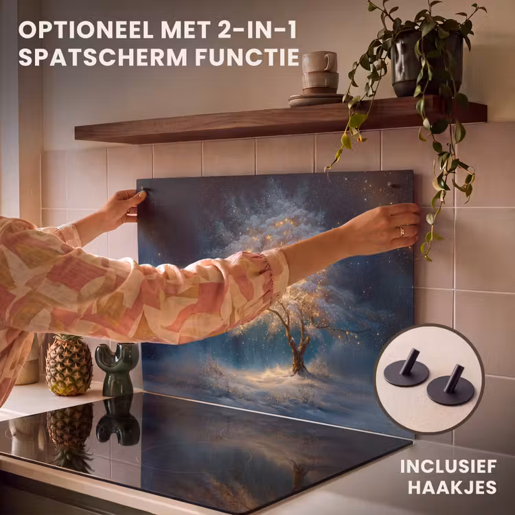 Inductie beschermer - Levensboom - Nacht - Donker - Blauw — 10