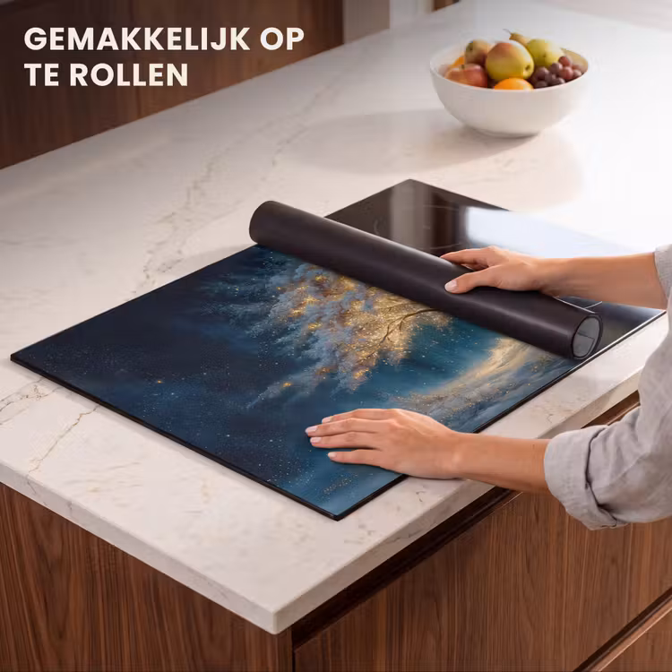Inductie beschermer - Levensboom - Nacht - Donker - Blauw — 7