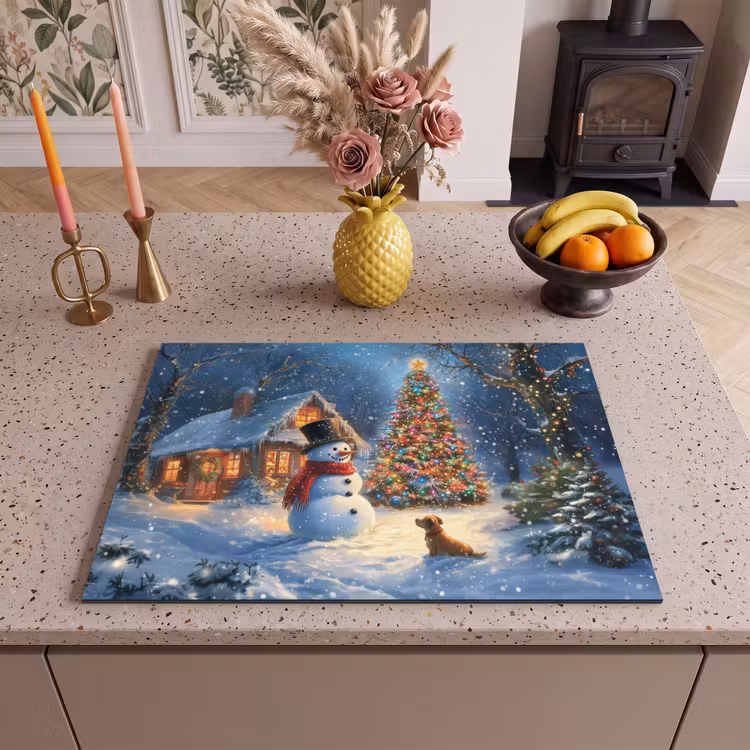 Inductie beschermer - Kerstwonder - Winteravond - Kleurrijk — 2