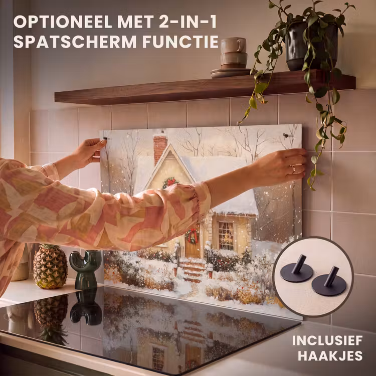 Inductie beschermer - Kerst - Huis - Winter - Sneeuw — 10