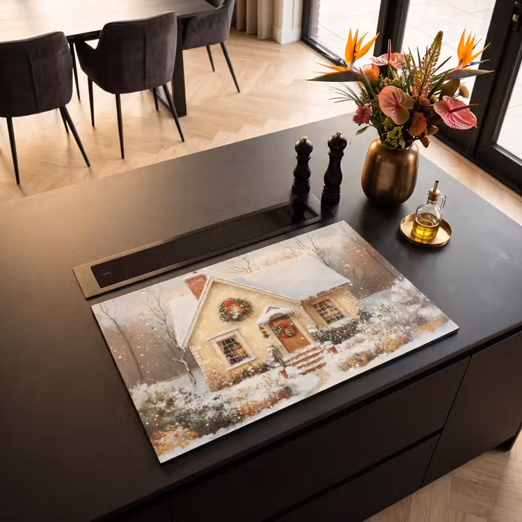 Inductie beschermer - Kerst - Huis - Winter - Sneeuw — 5