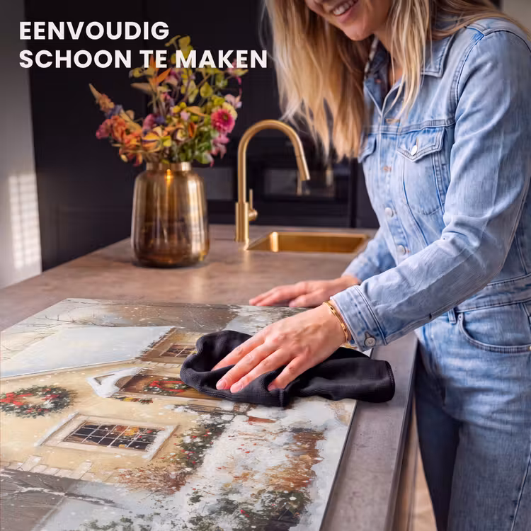 Inductie beschermer - Kerst - Huis - Winter - Sneeuw — 6