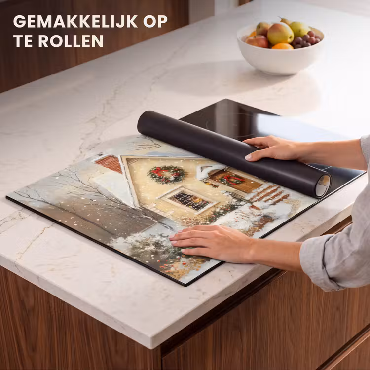 Inductie beschermer - Kerst - Huis - Winter - Sneeuw — 7