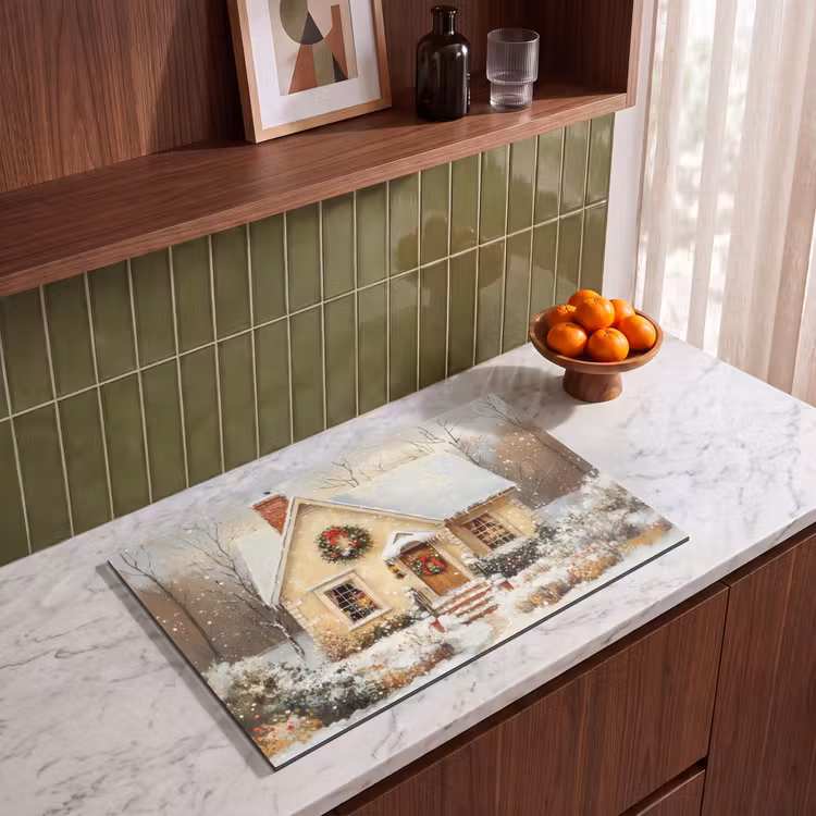 Inductie beschermer - Kerst - Huis - Winter - Sneeuw — 8