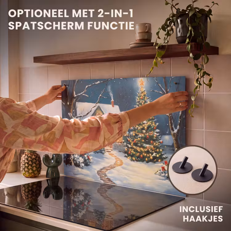 Inductie beschermer - Kerst - Kerstboom - Winter - Huis - Sneeuw — 10