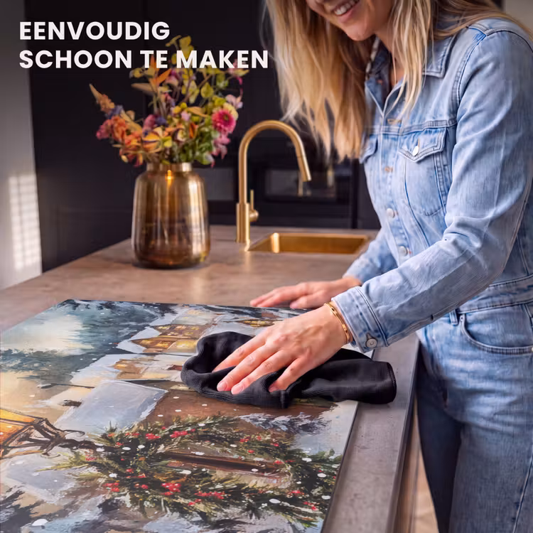 Inductie beschermer - Kerstdorp - Huizen - Sneeuw - Kerst — 6