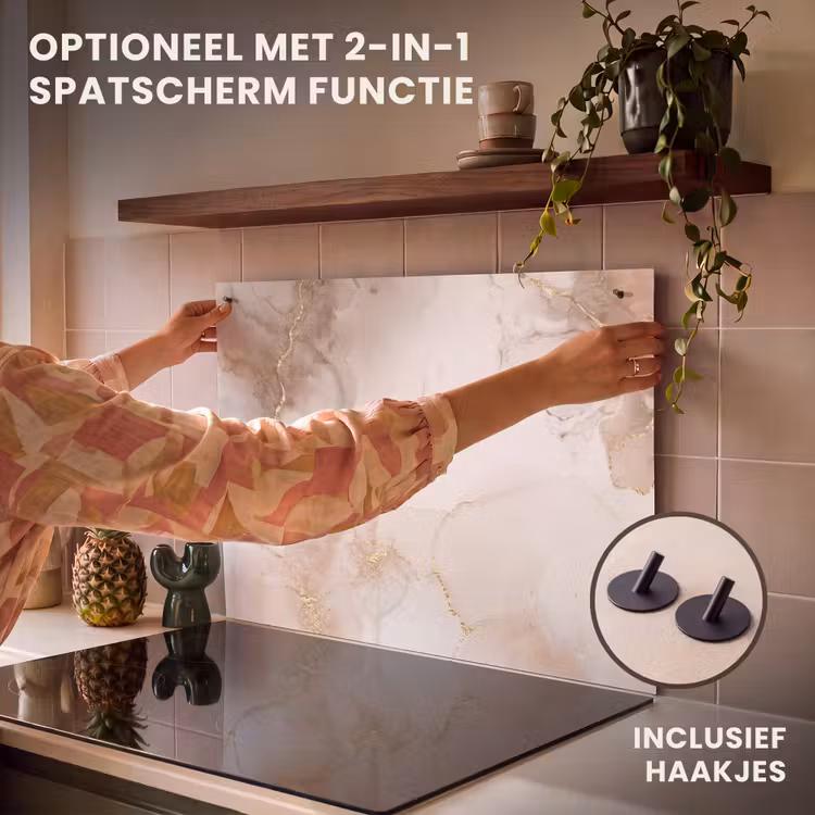 Inductie beschermer - Marmer - Bruin - Gouden — 10