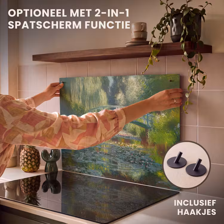 Inductie beschermer - Brug - Hout - Vijver - Waterlelies — 10