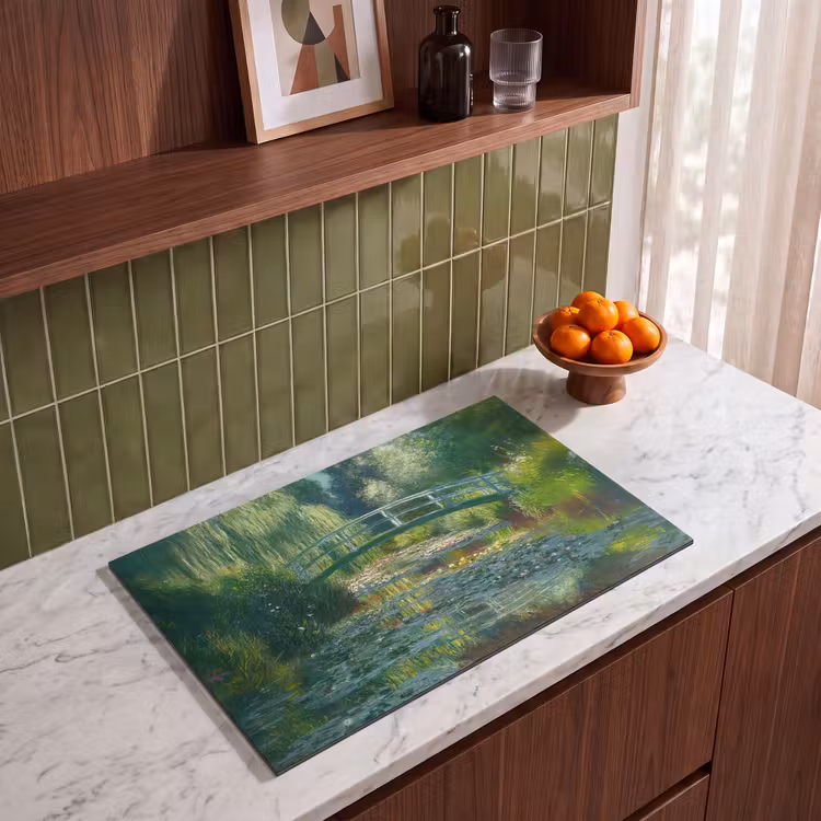 Inductie beschermer - Brug - Hout - Vijver - Waterlelies — 8