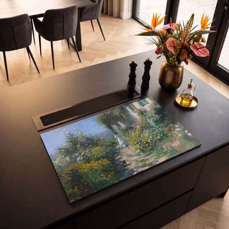 Inductie beschermer - Kat - Vrouw - Bloemen - Huis — 5