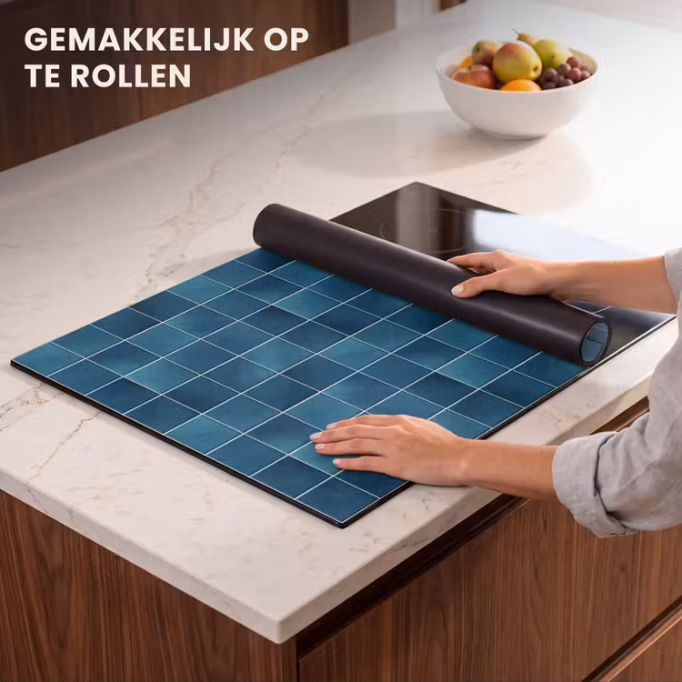 Inductie beschermer - Keramiek - Structuur - Tegel - Blauw — 7
