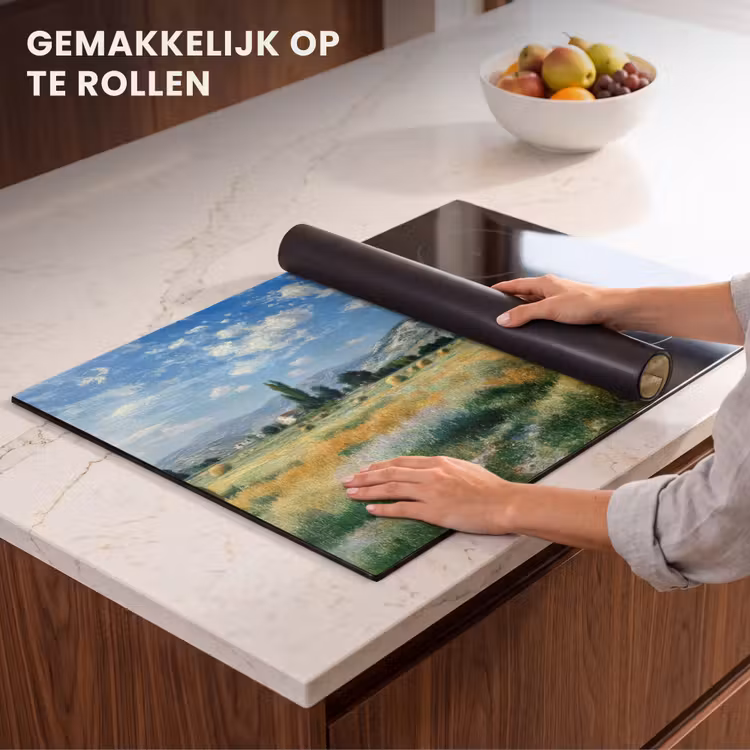 Inductie beschermer - Landschap - Strobalen - Bergen - Wolken — 7