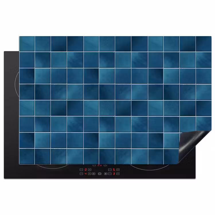 Inductie beschermer - Keramiek - Structuur - Tegel - Blauw — 1