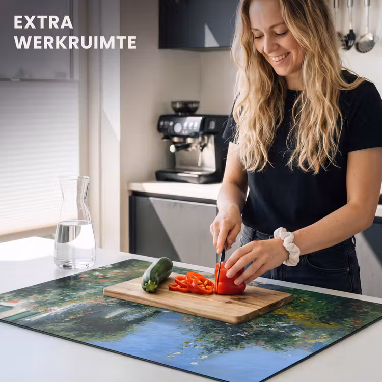 Inductie beschermer - Kat - Vrouw - Bloemen - Huis — 4