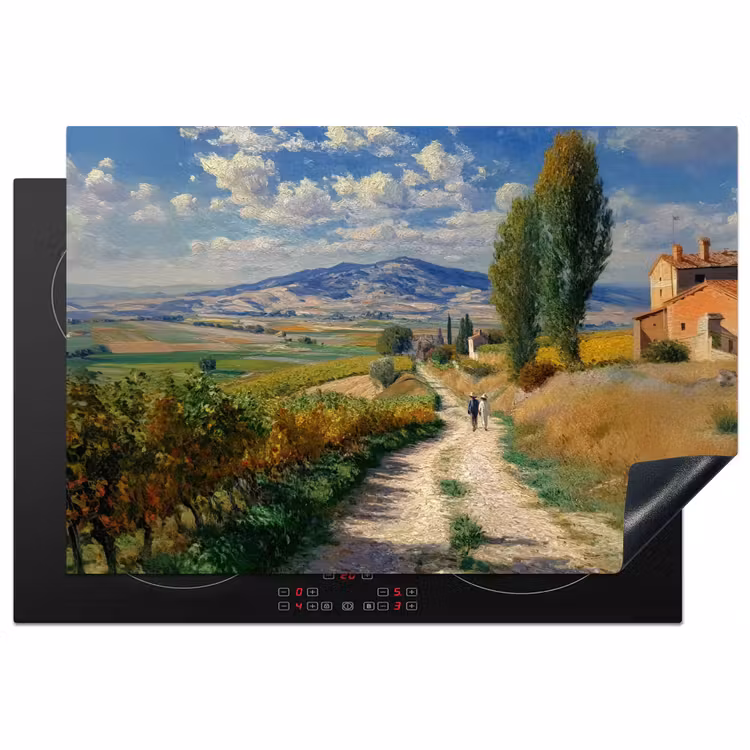 Inductie beschermer - Mensen - Wandelen - Zandpad - Velden — 1