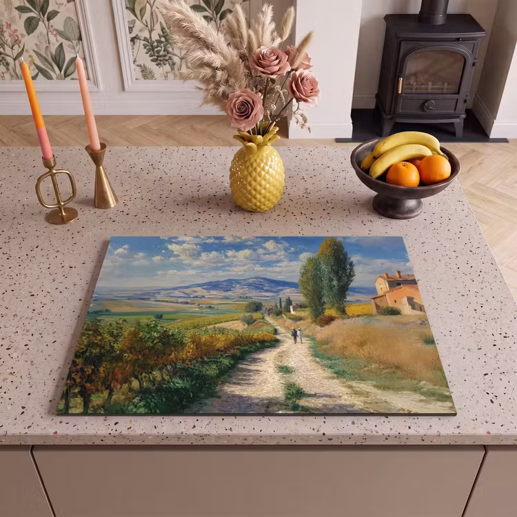 Inductie beschermer - Mensen - Wandelen - Zandpad - Velden — 2