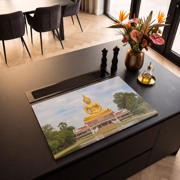 Inductie beschermer - Boeddha - Buddha beeld - Goud - Religie — 4