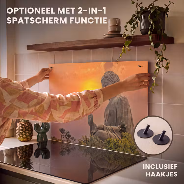Inductie beschermer - Buddha - Zonsondergang - Boeddha beelden - Planten — 9