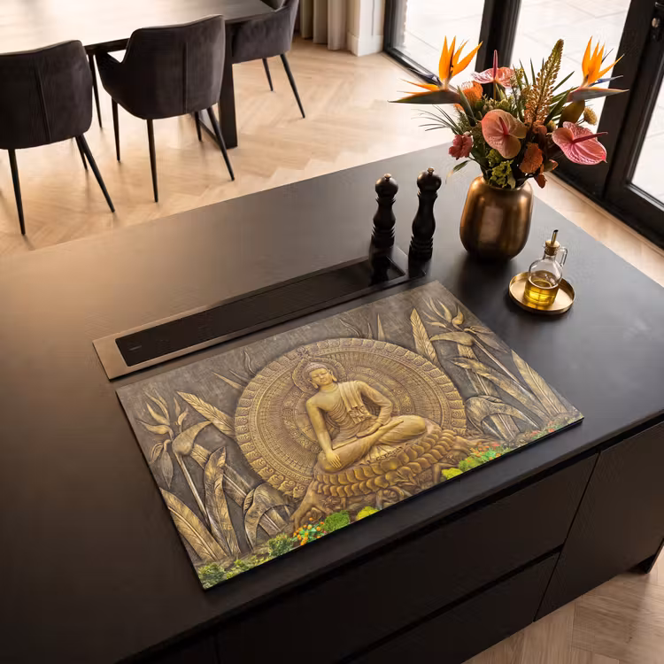 Inductie beschermer - Goud - Boeddha beeld - Spiritueel - Meditatie — 4