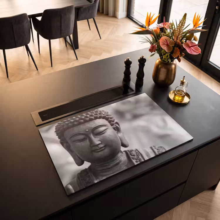Inductie beschermer - Boeddha - Grijs - Spiritualiteit - Buddha beeld - Religie — 5