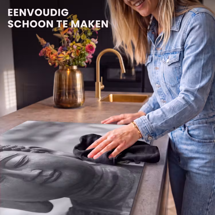 Inductie beschermer - Boeddha - Grijs - Spiritualiteit - Buddha beeld - Religie — 6