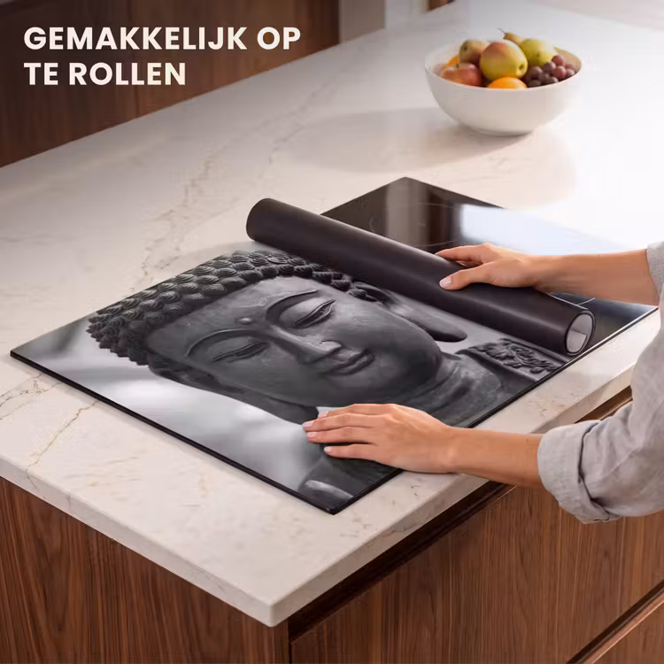 Inductie beschermer - Boeddha - Grijs - Spiritualiteit - Buddha beeld - Religie — 7